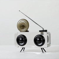 Crystal Radio Ornament - Eco-Friendly Vintage Tape Recorder Decor
