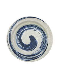 Blue Brush Stroke Dessert Plate - Timeless Japanese Porcelain