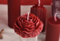 Premium Handmade Rose Petal Candle - Persimmon Scent