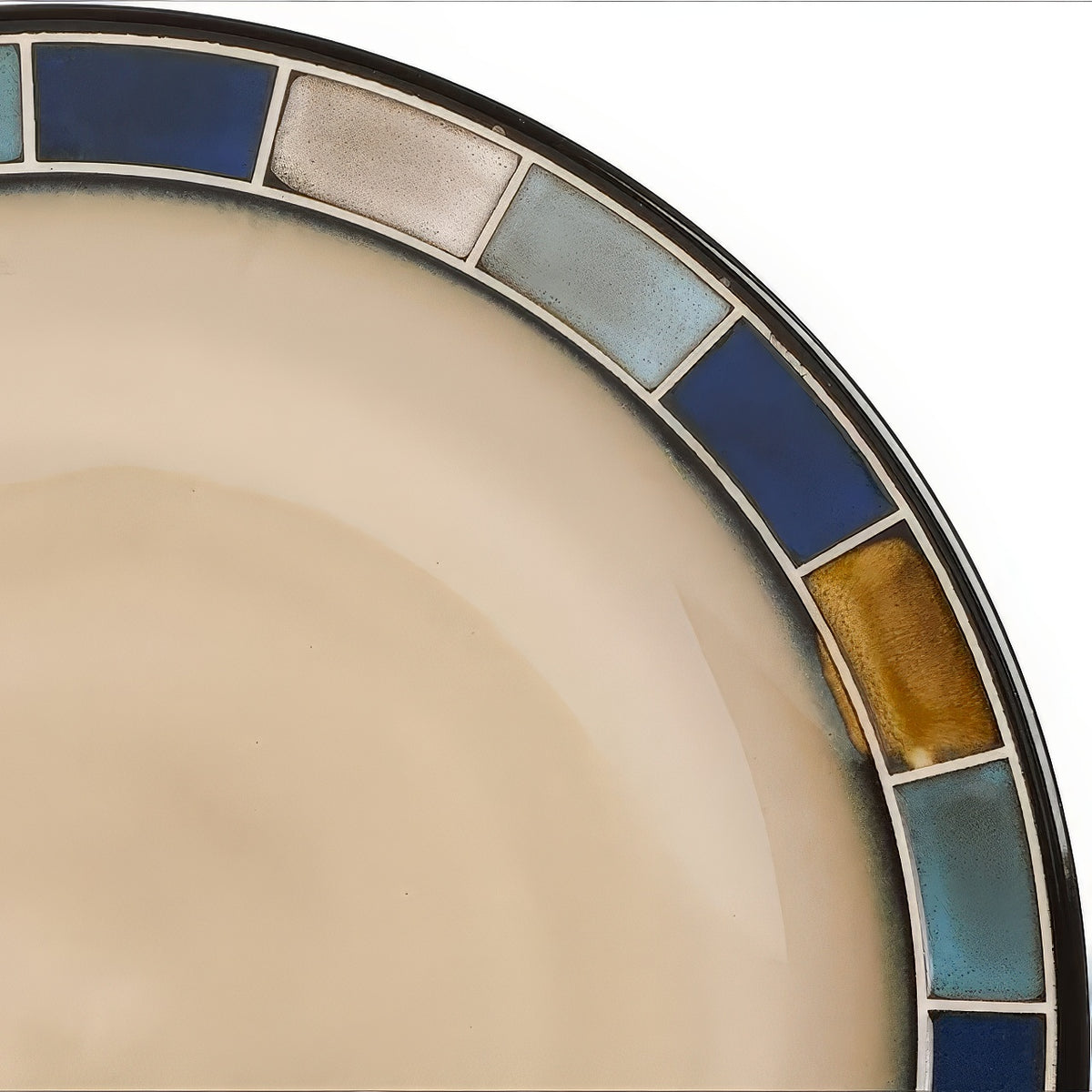 Fine Porcelain Dinner Plate - Blue Stones