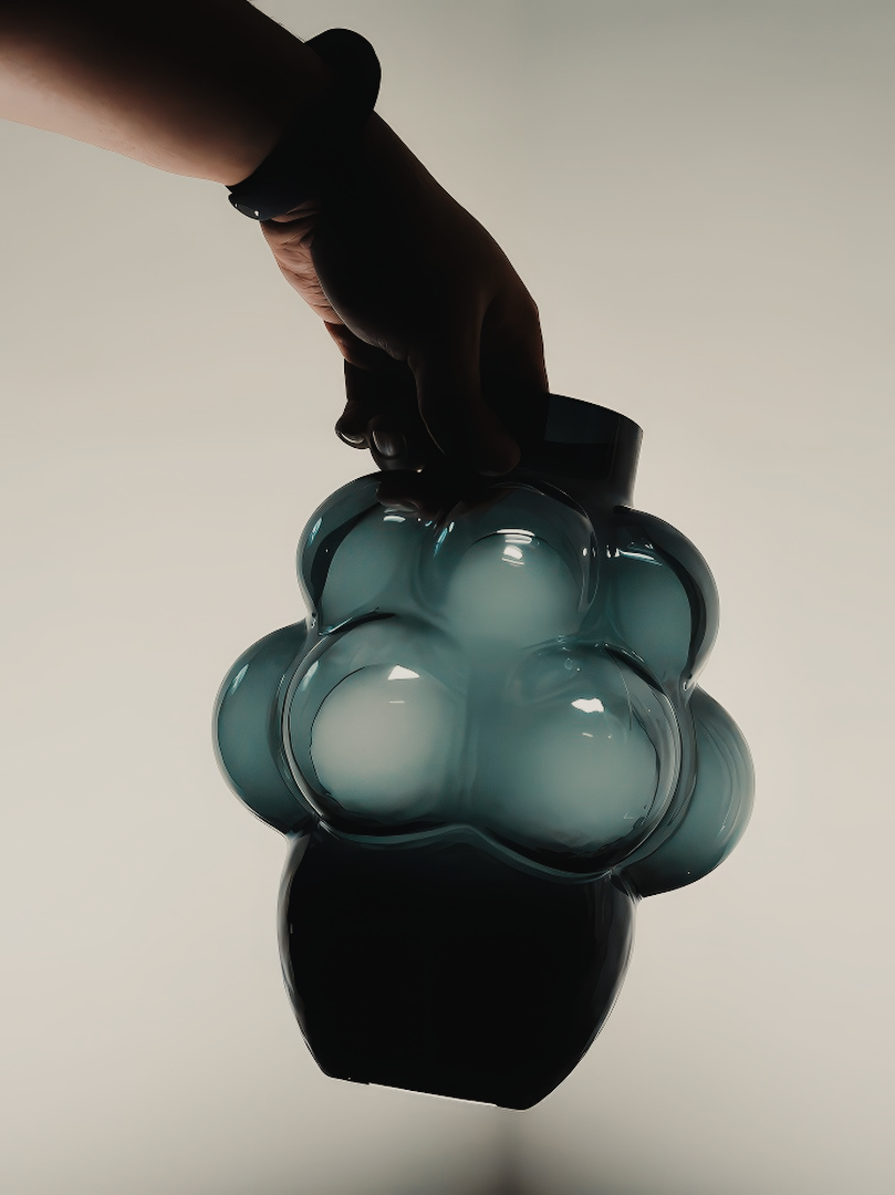 Grape Cluster Artisan Vase