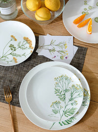 Flora Trio Dinner Plate Set - Elegant Ceramic Design