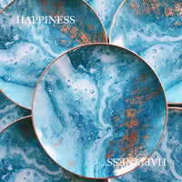 Galaxy Tide Hand-Painted Ceramic Plate - Oceanic Artistry