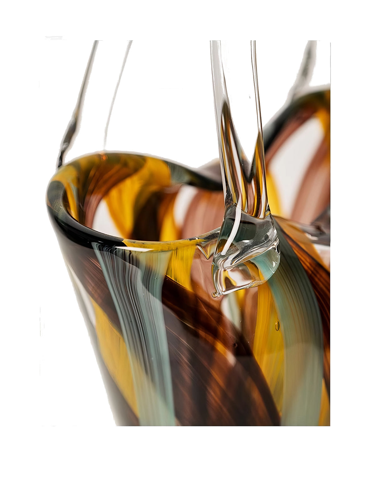 Glass Handbag Vase - Hand Blown Glass Vase