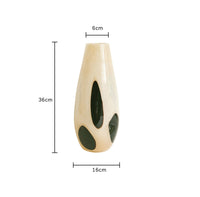 Hand-Fired Cream Glass Vase