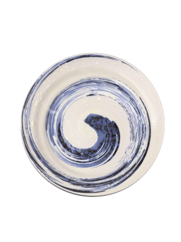 Blue Brush Stroke - Japanese Porcelain Dessert Plate