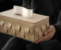 Woven Tissue Box - Handmade Leather